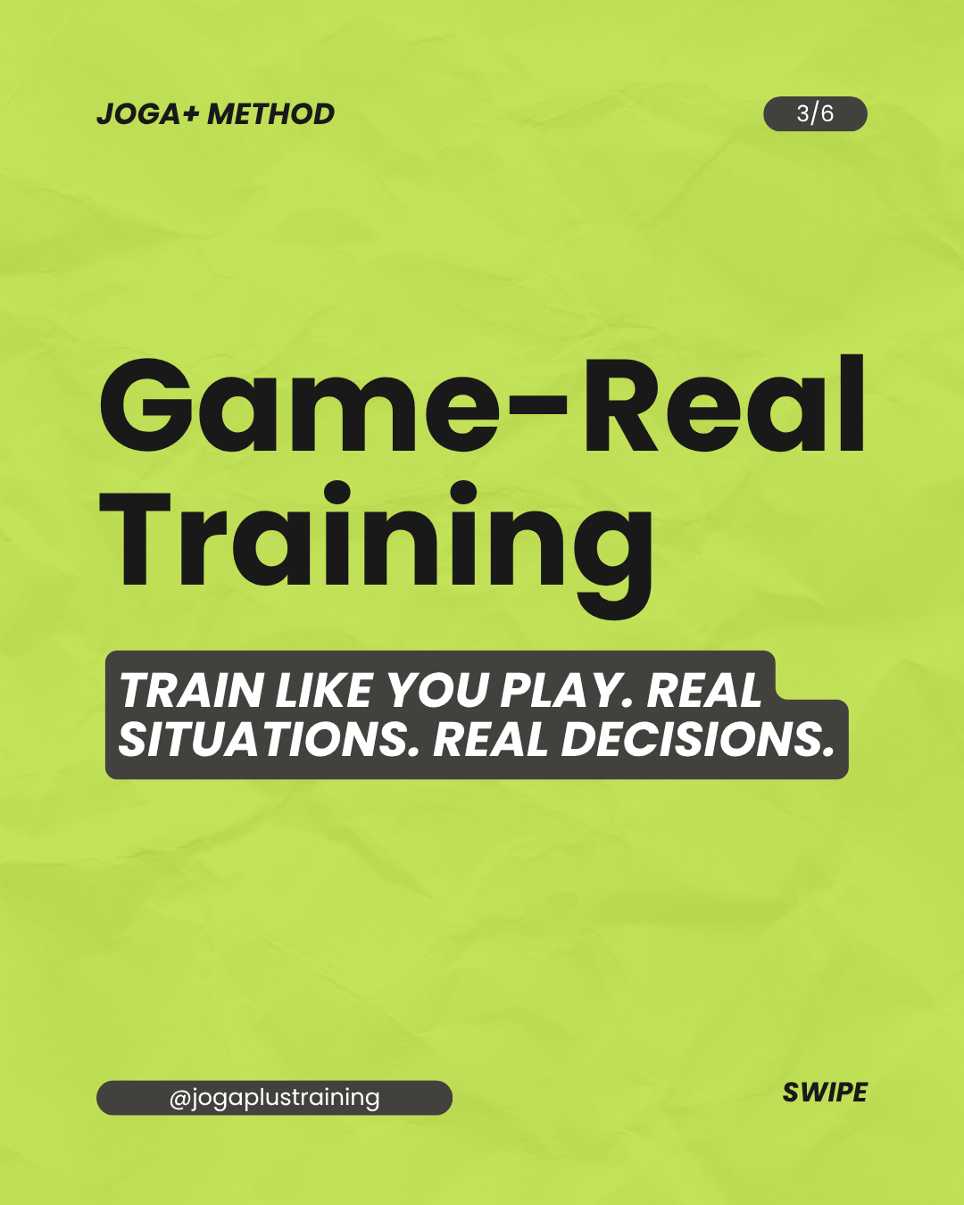 Joga+ Method slide 3 — Game-Real Training